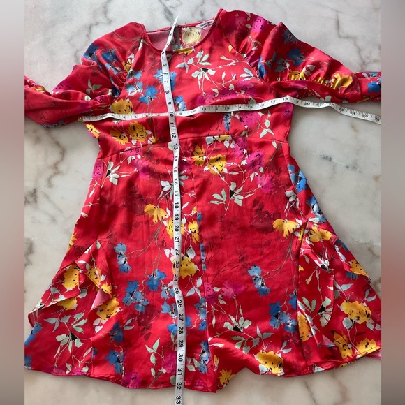 ZARA Floral Frill Romper Ruffle Romper Sz Medium Multicolor - Picture 6 of 12